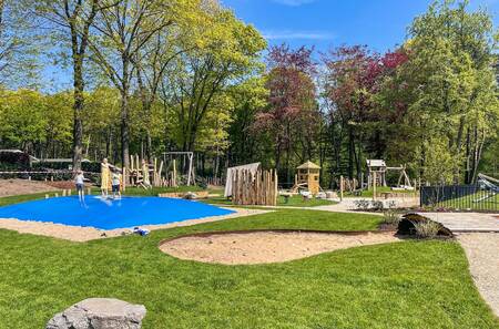 Large playground with air trampoline at the Topparken Landgoed de Scheleberg holiday park